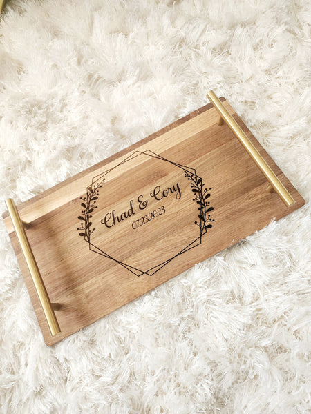 Wooden Tray with handles