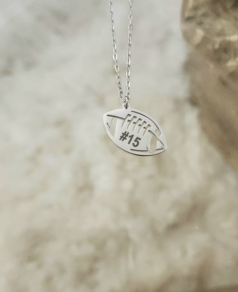 Personalized Football Pendant Necklace