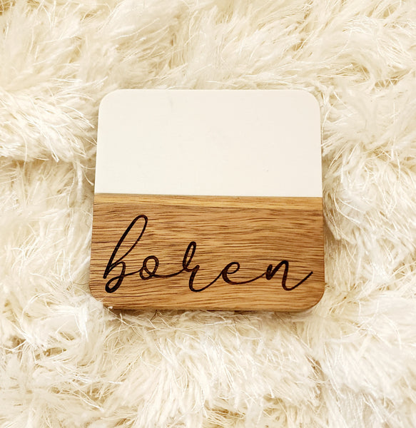 Marble and Wood Coasters
