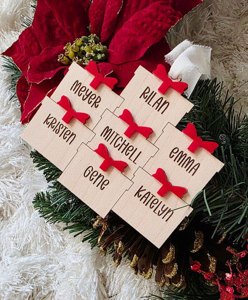 Family Name Present Ornament