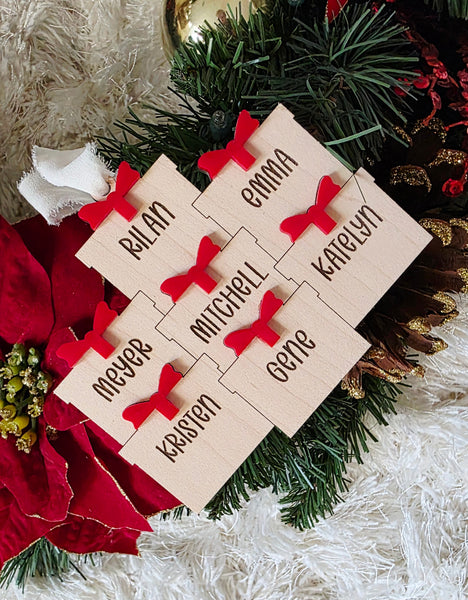 Family Name Present Ornament