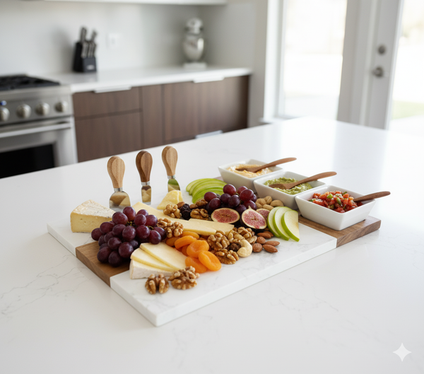 Marble Charcuterie Board Set
