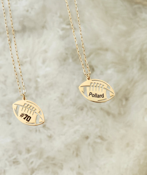 Personalized Football Pendant Necklace