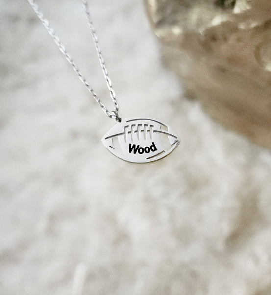 Personalized Football Pendant Necklace