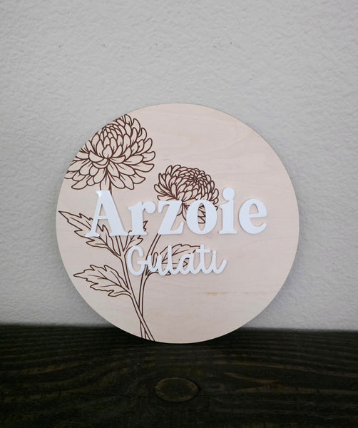 Personalized nursery decor baby name sign