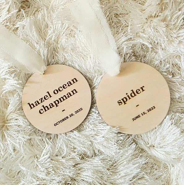 personalized newlywed Christmas ornament