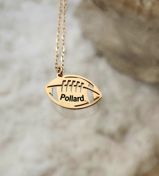 Personalized Football Pendant Necklace