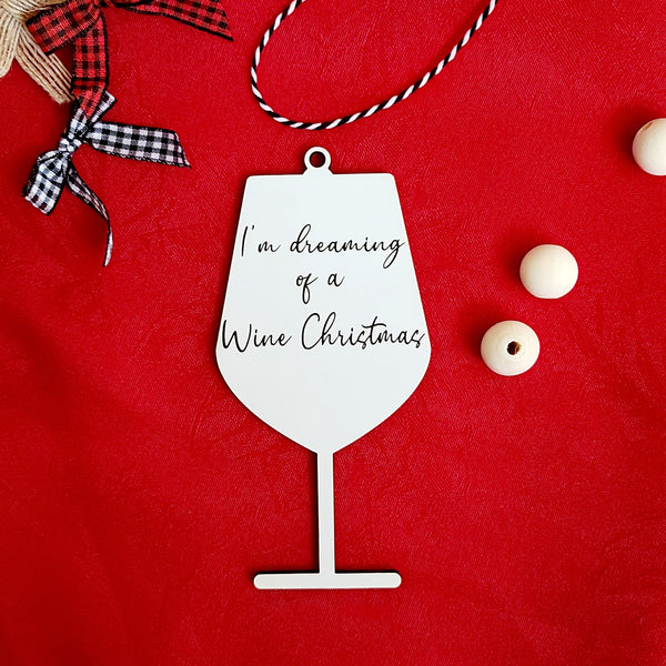 Wine Christmas ornament
