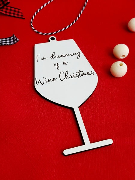 Wine Christmas ornament