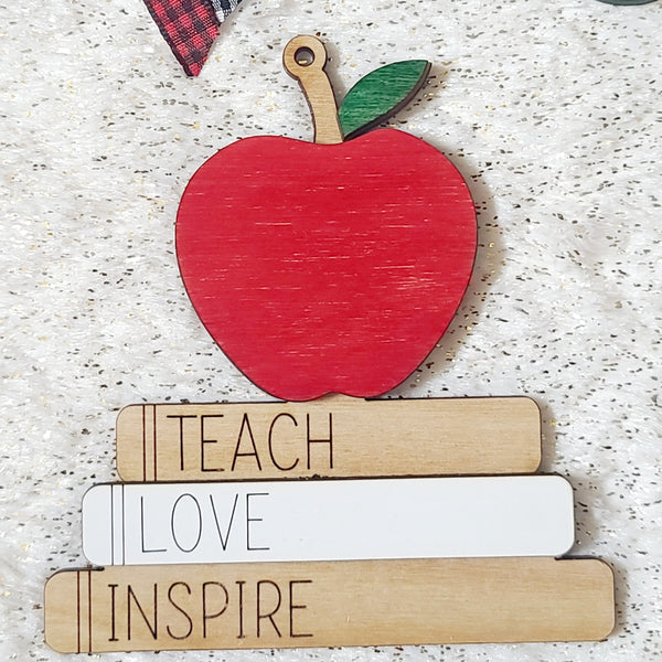 Teacher - Teach, Inspire, Love Ornament