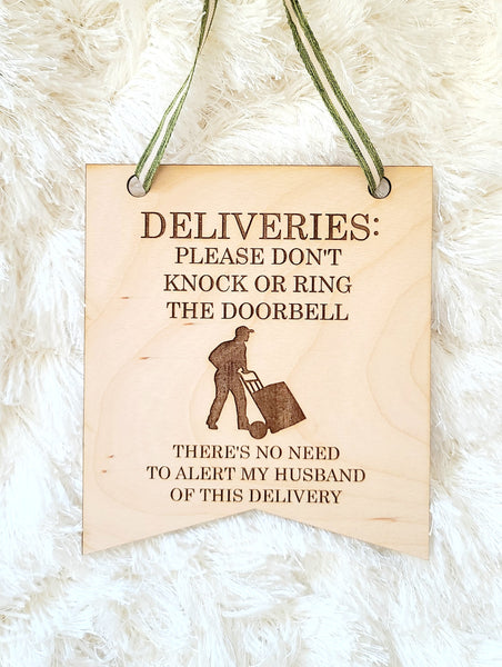 Don't Ring the Doorbell Sign