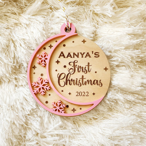 Celebrate your little one's first Christmas with a cherished keepsake! Our personalized Baby's First Christmas ornaments are the perfect way to celebrate this special milestone. They make heartfelt gifts for new parents, grandparents, godparents. 