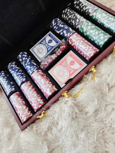 Poker Cards and Chips Holder Box