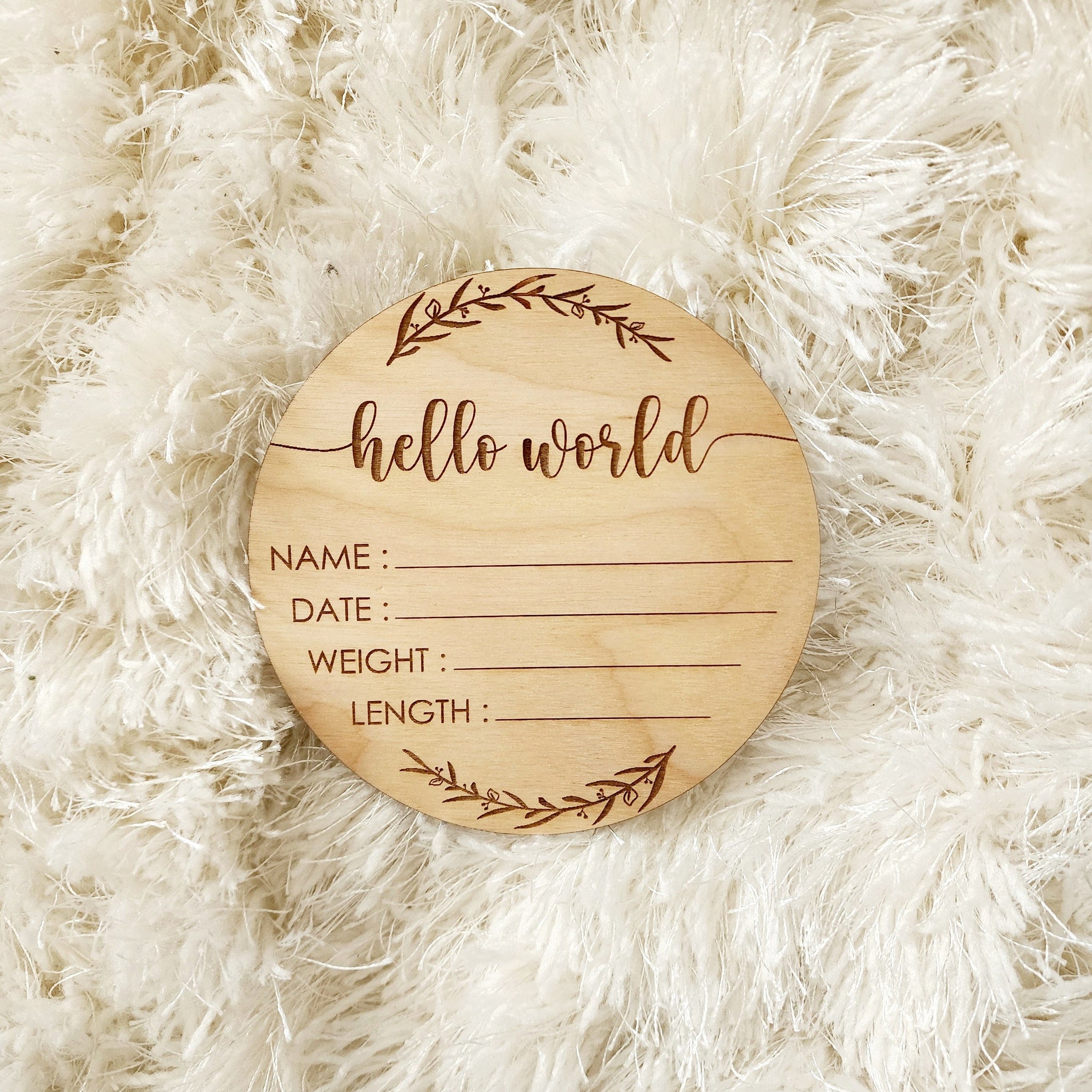 Hello World - Baby Name and Stats Sign