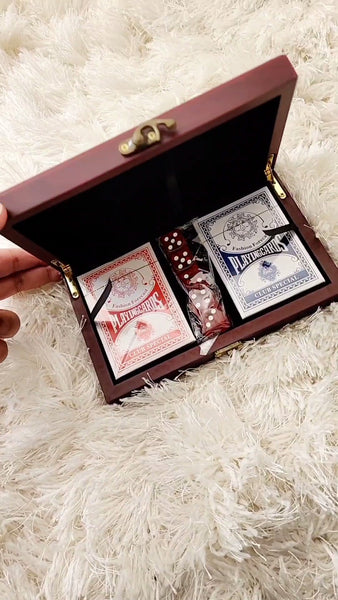 Wooden Playing Cards Holder | Poker Cards Holder Box